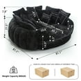 thumbnail image 6 of litvz 81.1in extra wide round boneless sofa oversized round chaise lounge comfy with 14 pillows for living room, 6 of 10