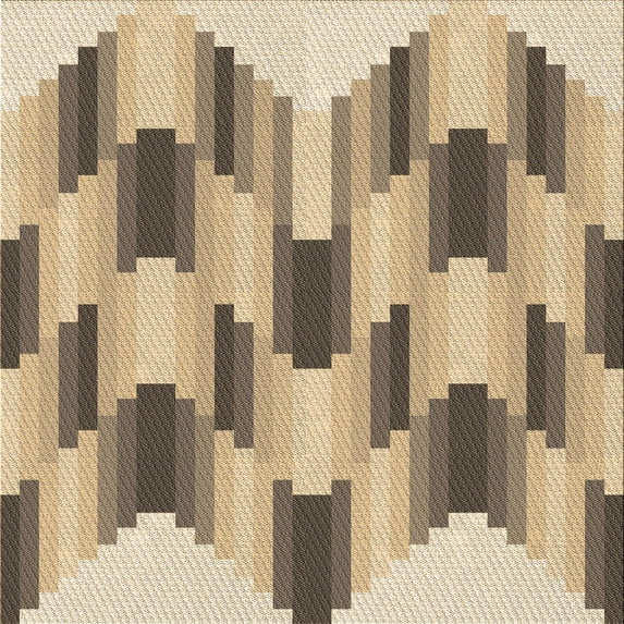 Ahgly Company Indoor Square Patterned Wood Brown Area Rugs, 4' Square