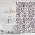 thumbnail image 3 of Xipuska Haze Blue Leaf Shower Curtain - Water Repellent Fabric Shower Curtains Washable, Retro Farmhouse Plant Floral Branch Decorative Polyester Cloth Bathroom Curtains Modern Bath Decor 66"x72", 3 of 6