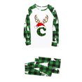 thumbnail image 3 of Odeerbi Christmas Pajamas for Family Holiday Long Sleeve Initial Name Family Christmas Pajamas Matching Sets Dad Printed Home Wear Two-Piece Sleepwear Xmas Family Matching PJs Set Green, 3 of 3