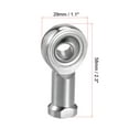 thumbnail image 2 of Uxcell SSI10T/K 10mm Right Hand Female Thread M10x1.5 Stainless Steel Rod End Bearing, 2 of 5