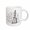White, variant on 3drose, Electric Guitar Design with Musical Notes Floating Around, 15oz Mug