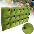 thumbnail image 5 of Uutvmp Vertical Hanging Grow Bag with 12 Pockets, Wall Mounted Felt Fabric Flowerpot Bag Plant Container for Garden Home Decoration, Green, 5 of 5