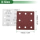 thumbnail image 4 of 50 Pcs Papel de Lija Rectangular 8 Agujeros 60 Grano Hojas de Lijado para Reacondicionamiento Automotriz y Trabajos en Madera, 4 of 7