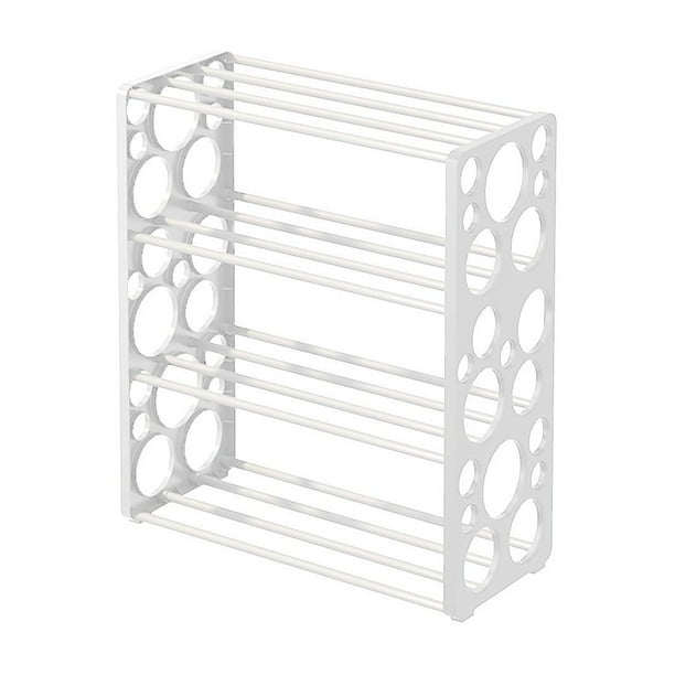 Zapatero de metal de varios niveles, organizador de almacenamiento de acero inoxidable para dormitorio, armario, entrada, dormitorio, solución de organización de muebles de 4 capas que ahorra espacio