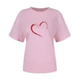 thumbnail image 4 of Valentines T Shirts for Women Heart Graphic Wife Tops Summer Cute Casual Short Sleeve Crew Neck Ladies Clothing, 4 of 4