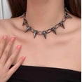 thumbnail image 3 of Spike Choker Necklace for Women Gothic Spiked Choker Gold Silver Black Bullet Necklace Punk Collar Jewelry, 3 of 7
