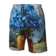 thumbnail image 4 of Pofeuu Mountain Blue Flowers Vase Prin Men's Swim Trunks Quick Dry Bathing Suit Swimming Board Shorts Mesh Lining Beach Swimwear-X-Large, 4 of 6