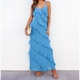 thumbnail image 4 of WomanU-collarTunicDressWomanOversizeSexyDressForGoingBeachSideWear, 4 of 5