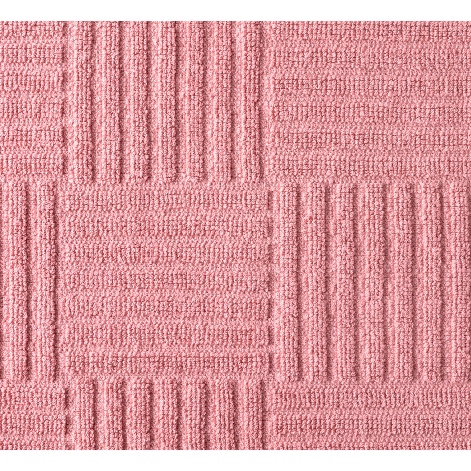 TOWN & COUNTRY BASICS Basketweave Antimicrobial Terrycloth Kitchen Towel 4-Pack Set, Absorbent 100% Cotton, Machine Washable, Red, 16"x28"