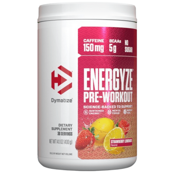 Dymatize, Energyze Pre-Workout, Strawberry Lemonade, 30 Servings
