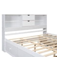 thumbnail image 7 of Queen Size Platform Bed with Storage Headboard and 8 Drawers, Wood Bed Frame with Slats Support for Boys Girls Teen Adults Bedroom, No Box Spring Needed, White, 7 of 7