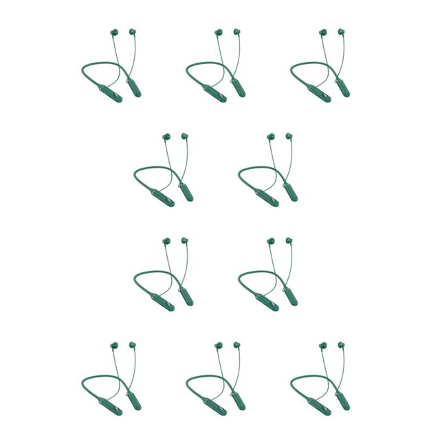 Auricular colgante para el cuello Matsuzay Bluetooth 5,2 a prueba de sudor LED pantalla de alimentación Verde oscuro 10Conjunto