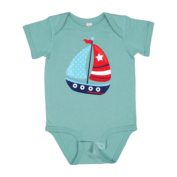 Inktastic Sailing Boat, Sailor, Sailing, Sails, Boat, Ship Boys Baby Bodysuit