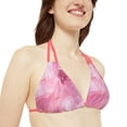 thumbnail image 6 of Pretty in Pink: Marble Strappy Bikini Set, Cute and Trendy Swimwear, 6 of 9