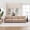 Light Brown, variant on LQLI 123" Modular Loveseat Sofa, Deep Seat Upholstered Couch with Pillows, Compact Sectional Couch with Armrests, Comfy Flannelette Sofa for Living Room Bedroom Apartment