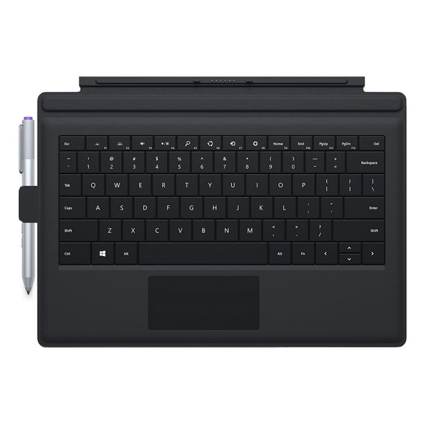 Microsoft Thin Black Type Cover With Pen Holder Backlit Gesture Mechanical Keyboard For Surface Pro 3 Rd2 Refurbished Walmart Com Walmart Com