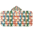 thumbnail image 5 of Yayeee Kids Hooded Towel with Hand Pockets Beach Soft Absorbent Bath Wrap 50 x 23.5 inch, Green Checkered Daisy, 5 of 5