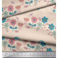 thumbnail image 3 of Soimoi Poly Georgette Fabric Floral,Tree & Owl Kids Printed Fabric 1 Yard 52 Inch Wide, 3 of 3