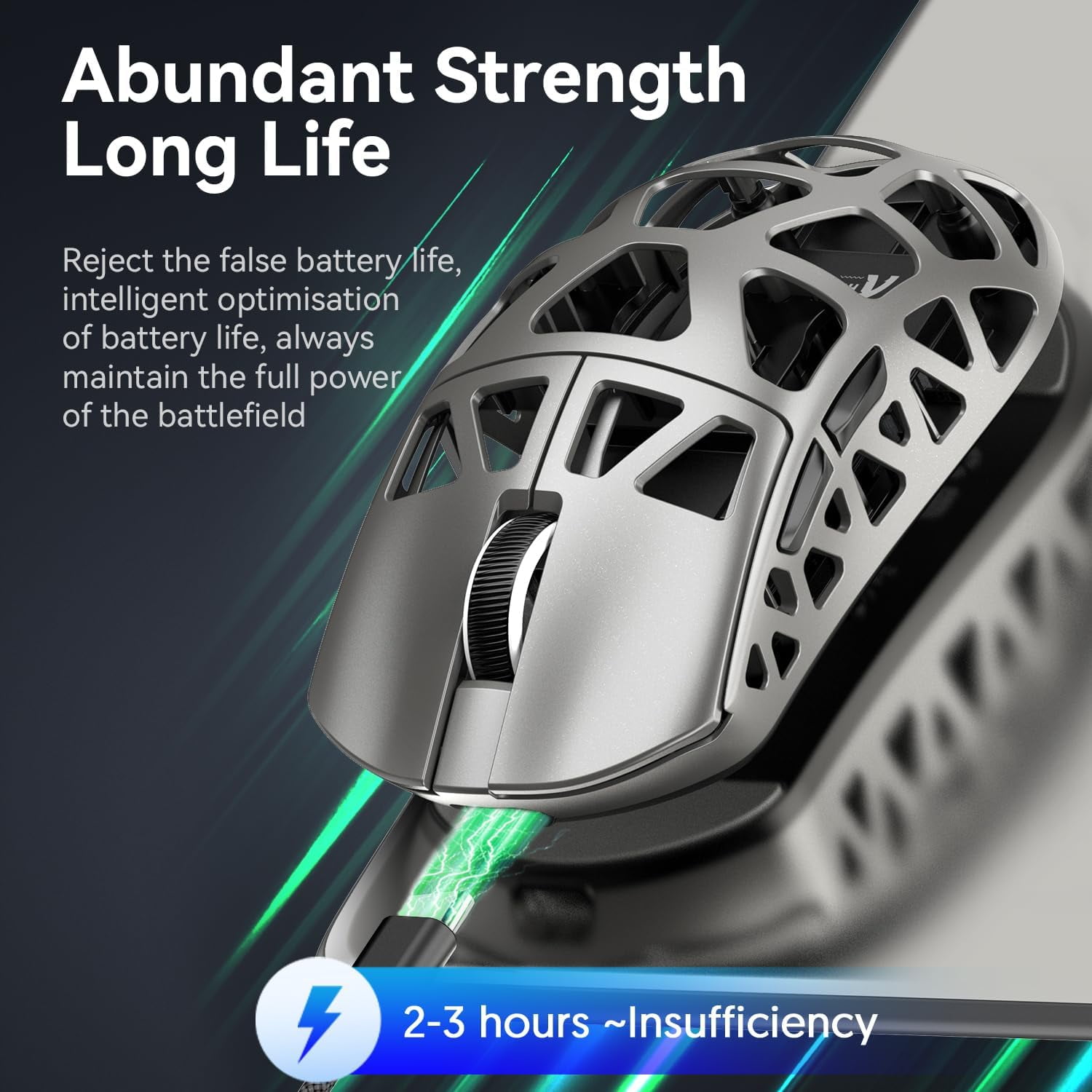 ATTACK SHARK R3 46g Superlight Magnesium Alloy Wireless Gaming Mouse, BT/2.4Ghz/Wired Computer Mouse, 8000Hz Wireless Polling Rate, PAW3395 26K DPI Optical Sensor Programmable Mice for Win/Mac(Gray)