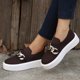 thumbnail image 5 of NECHOLOGY Botas Mujer Adulto Femenino Zapatos Botines mujer Calzado casual de decorativa con de metal de malla de color sólido a la para mujer (Coffee, 8.5), 5 of 6