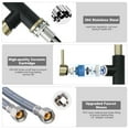 thumbnail image 5 of WOWOW Kitchen sink faucet, Black and Gold kitchen faucet with pull-down spray, 360 degree rotating sprinkler, three spraying modes, pull-down faucet, stainless steel, single handle, high arc, 5 of 7