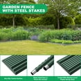thumbnail image 5 of Slsy Temporary Fence Plastic Fence, Garden Fence, Plastic Safety Fence Roll with 50-Pack 4 FT Stakes, 40 Inches X 164 Feet Green Plastic Garden Netting for Deer Chicken Dog Yard, 5 of 10