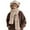 Khaki, variant on Women's Cartoon Cute Bear Hat Scarf Autumn Lightweight Warm Comfortable Ear Surround Connect Hat Gloves Scarf