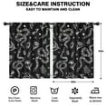 thumbnail image 2 of Blackout Kids Curtains,Black Gothic Snake Flower Moon Pattern Childrens Insulated Curtains Set Of 2,Bedroom Essentials,Toddler Room Decor 42x54in(106x137cm), 2 of 5
