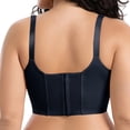 thumbnail image 6 of Gkeoshab Women's Bras Women's Thin Cup Lace Underwire Bra Side Control & Shaping Full Coverage Minimizer Bralette Black M, 6 of 8