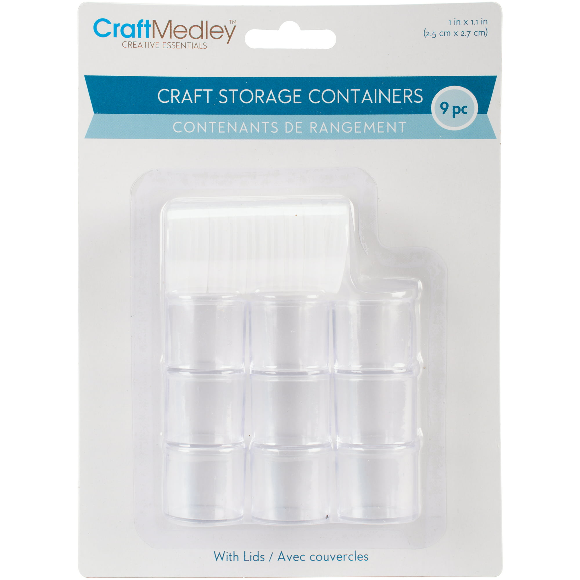Craft Storage Containers 1oz 9/Pkg- | Walmart Canada