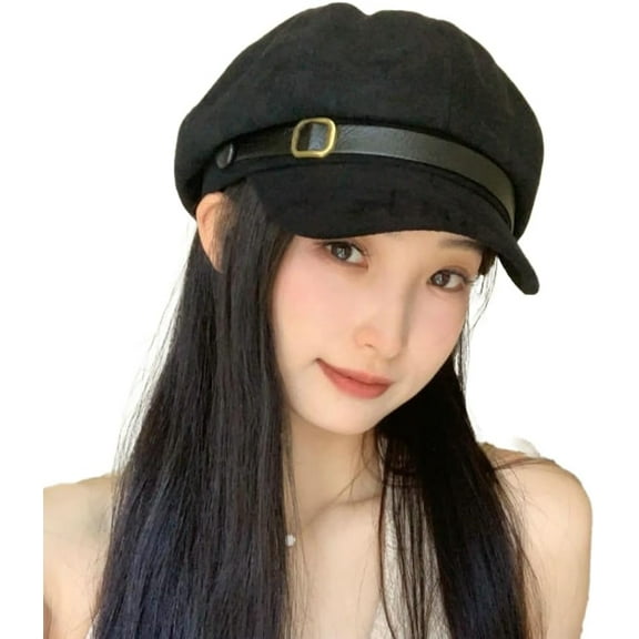 Vintage Newsboy Hats Winter Suede Caps Women's Octagonal Hat Fashion Gatsby Cabbie Baker Visor Beret Hat