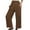 Coffee, variant on Sngxgn Wide Leg Pants for Women Pants with Pockets Loose Casual Work Trouser Pants(Black,XXL)