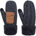 thumbnail image 2 of Dalrosia Mittens for Women Cold Weather, Womens Mittens Wool Knit Warm Thermal Fleece Lined, Winter Gloves with Touchscreen Fingers, 2 of 2