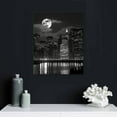 thumbnail image 4 of ONETECH New York City Night Skyline Wall Art Full Moon Landscape Black and White Picture Canvas Prints Manhattan City Poster Framed Artwork Living Room Bedroom Decor, 4 of 4