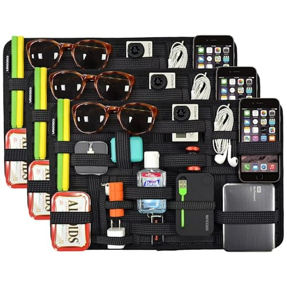 Cocoon CPG20BK GRID-IT! Organisateur d'Accessoires - Grand 9.625 Pouces x 15.125 Pouces (Noir) (Lot de 3)