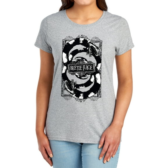 Beetlejuice We Got Worms Women's T Shirt, Athletic Heather, Small