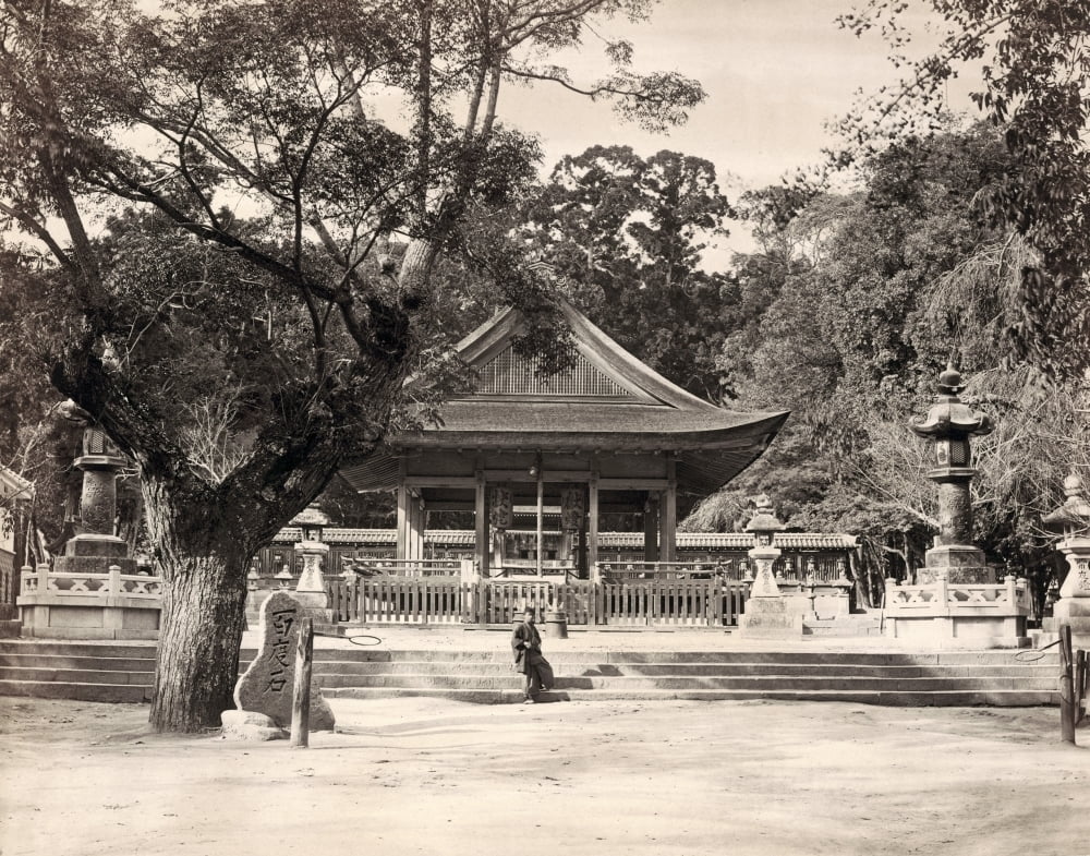 Japan Ikuta Shrine 1880S. Nthe Ikuta Shinto Shrine Dedicated To ...