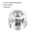 thumbnail image 4 of Adaptador de grifo de rosca macho G1/2 a hembra M22*1.0 de Uxcell, cromado, paquete de 2, 4 of 4