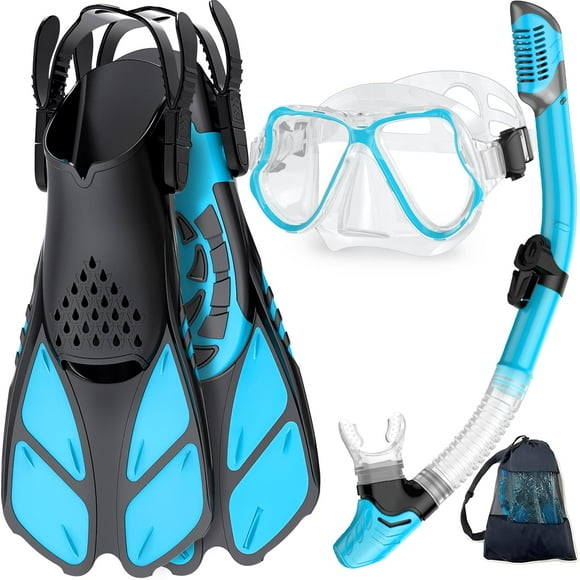 Set de Equipo de Snorkel Zenoplige: Máscara, Aletas y Tubo para Adultos