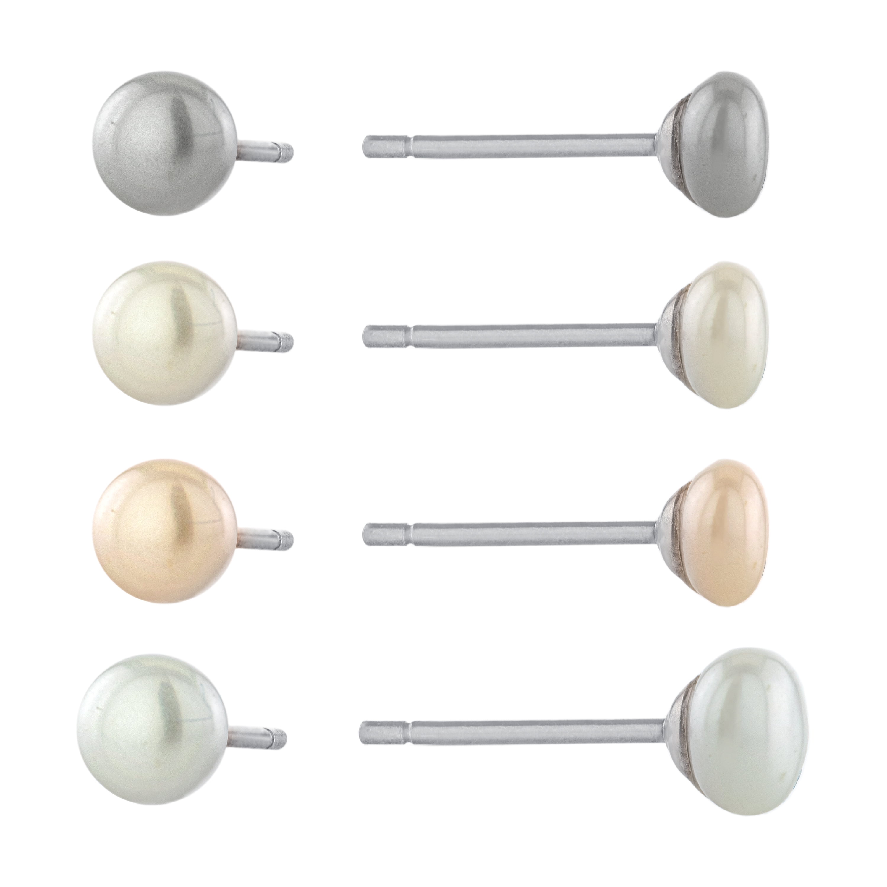 Marisol & Poppy Pearls Studs Set in Sterling Silver for Women, Teen 