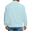 thumbnail image 4 of Men's Home Wear Collared Long Sleeve Knit Base Layer Top for Indoor Lounge and Relaxation, Soft Comfortable Casual Shirt for Housewear,Light Blue,S, 4 of 8