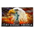 thumbnail image 3 of Bayyon Stay Strong America Eagle Happy Independence Day 4th of July Grommet Flag Banner with Grommets 3x5Feet Man cave Decor, 3 of 6