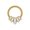 Gold 4, variant on Geometric Stainless Steel Seamless Nose Rings Comfortable Wear for Daily Fashion