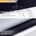 thumbnail image 3 of Stall Fabric Shower Curtain - 36 x 72 Inch Half Geometric Waterproof Cloth Shower Curtain Set with 6 Plastic Hooks, Weighted Hem, Narrow Modern Walk in RV Shower Curtains for Bathroom - Black, 3 of 6