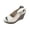 Exquisite Shoes - Beige, variant on Womens Espadrilles Thick Sole Sandals Buckle Patent Wedding Dress Slingback Wedge Peep Toe Shoes Casual Summer Elegant Footwear