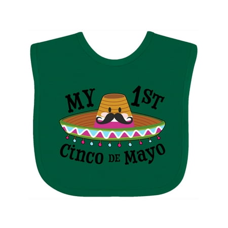 

Inktastic My First Cinco De Mayo- Sombrero and Mustache Gift Baby Boy or Baby Girl Bib