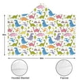 thumbnail image 3 of Wearable Blanket,Colorful Cartoon Dinosaurs Repeated Scenery Pattern Hooded Wearable Flannel Blanket for Adults & Teens,Winter Poncho Shawl Wrap Cape Cozy Anti-Pill,60"x80", 3 of 5
