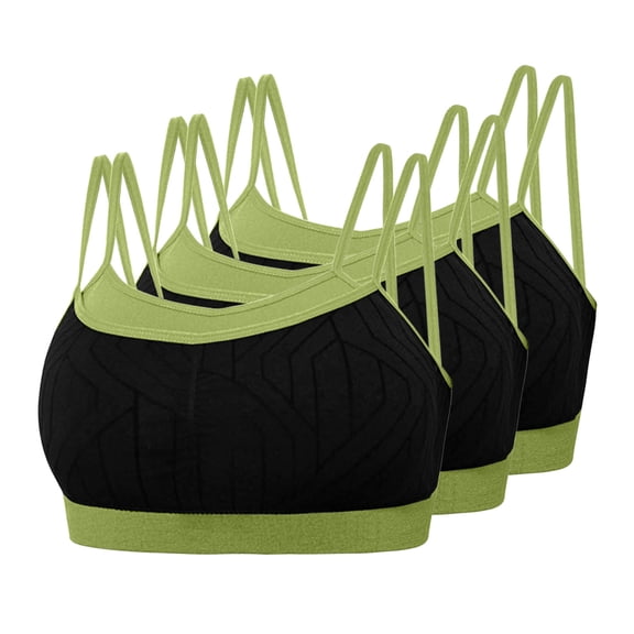 Wowcloth 3PCS Women's Racerback Sports Bra, Stretchy Breathable Supportive for Fitness, Yoga and Daily Wear