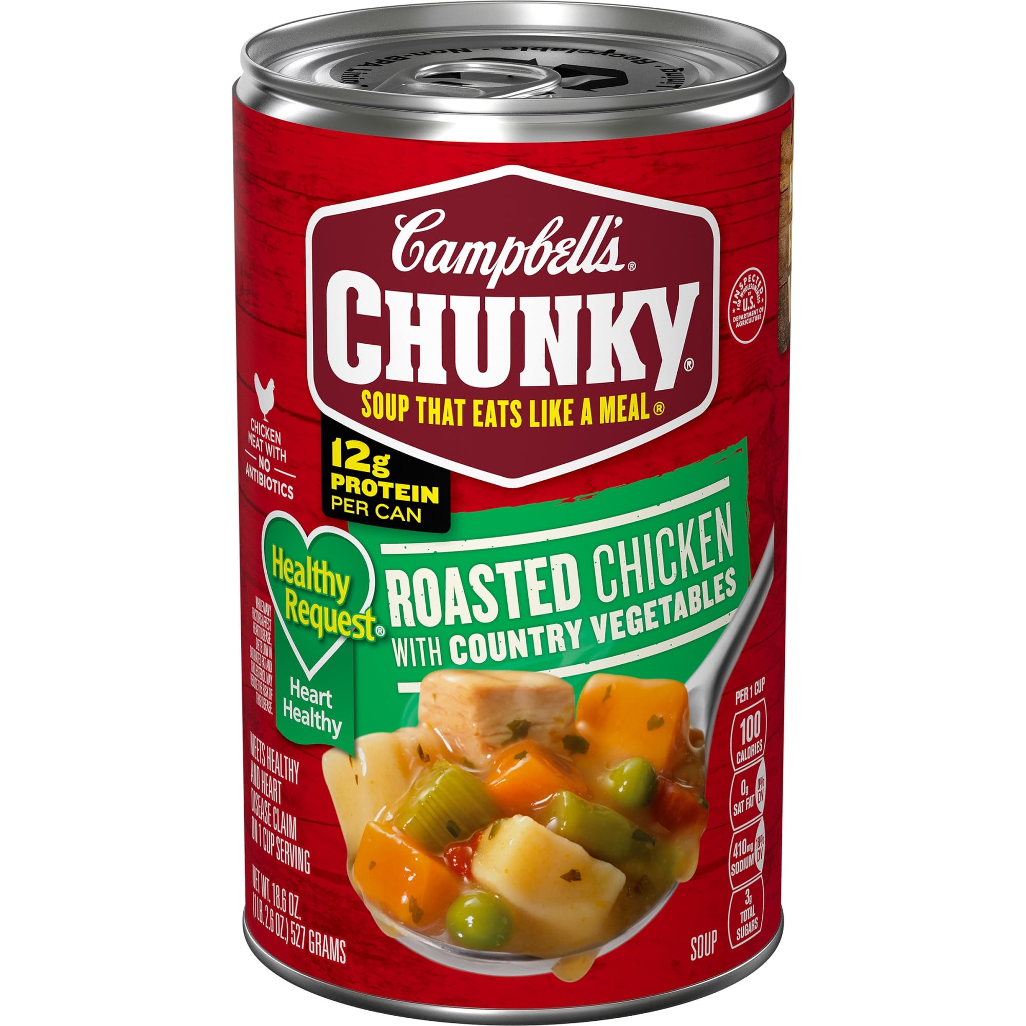 Campbells Chunky Soup, Hearty Chicken with Vegetables, 18.6 oz
